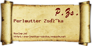 Perlmutter Zsóka névjegykártya